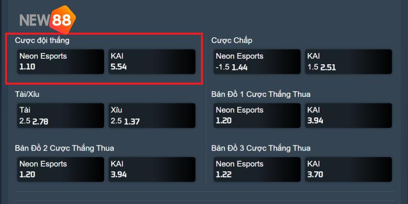 Cược cho đội thắng công đầu tiên với tỷ lệ thưởng hấp dẫn